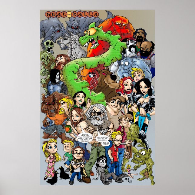 Brat-halla Cast Poster (Vorne)