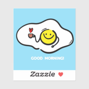 Brateier am guten Morgen Aufkleber