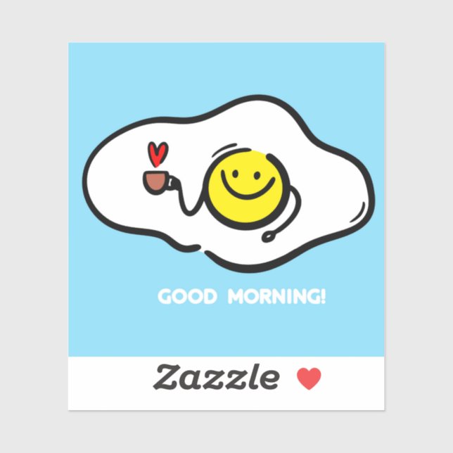 Brateier am guten Morgen Aufkleber (Blatt)