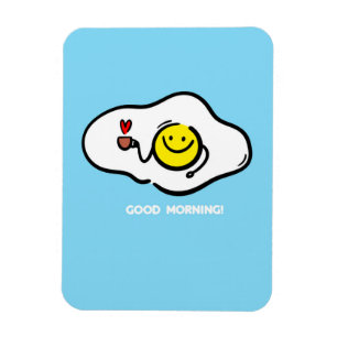 Brateier am guten Morgen Magnet
