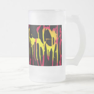 Braten und Sporen und mattiertes Bacchanal Mattglas Bierglas