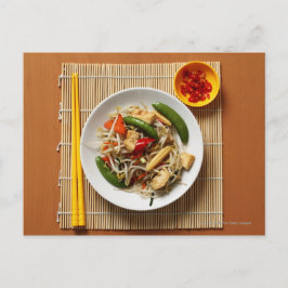 Bratgemüse mit Schüttelfrost in China rühren Postkarte