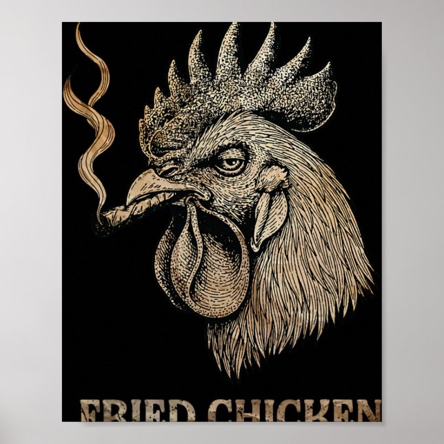 Brathähnchen kiffender Stoner  Poster (Vorne)