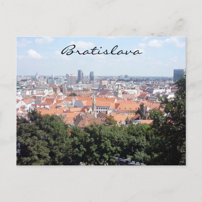 Bratilava Stadt grün Postkarte (Vorderseite)