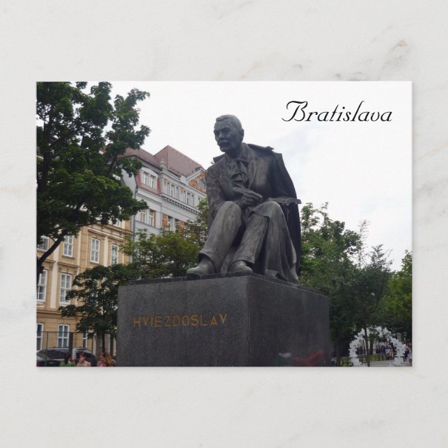 Bratislava hviezdoslav Statue Postkarte (Vorderseite)