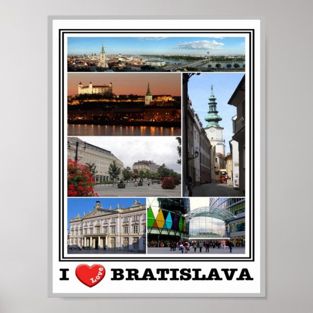 Bratislava - I Liebe - Slowakei - Poster (Vorne)