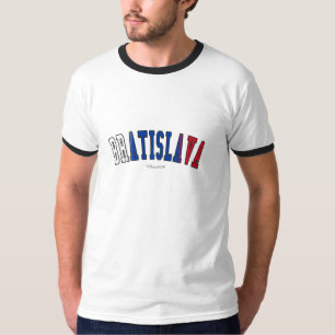 Bratislava in den Slowakei-Staatsflaggefarben T-Shirt