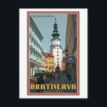 Bratislava - Michael Tower Postkarte<br><div class="desc">Michael's Tower in Bratislava,  Slowakei</div>