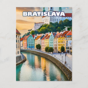 Bratislava, Perle am Ufer der Donau Postkarte