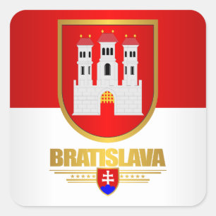 Bratislava Quadratischer Aufkleber