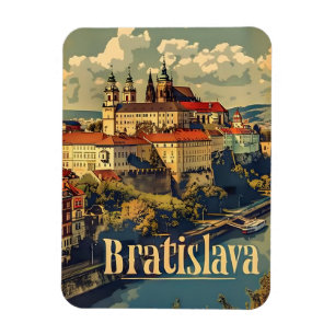Bratislava-Reisewerbung vintage Magnet