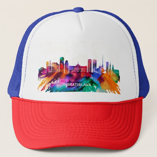 Bratislava Skyline Truckerkappe (Vorderseite)