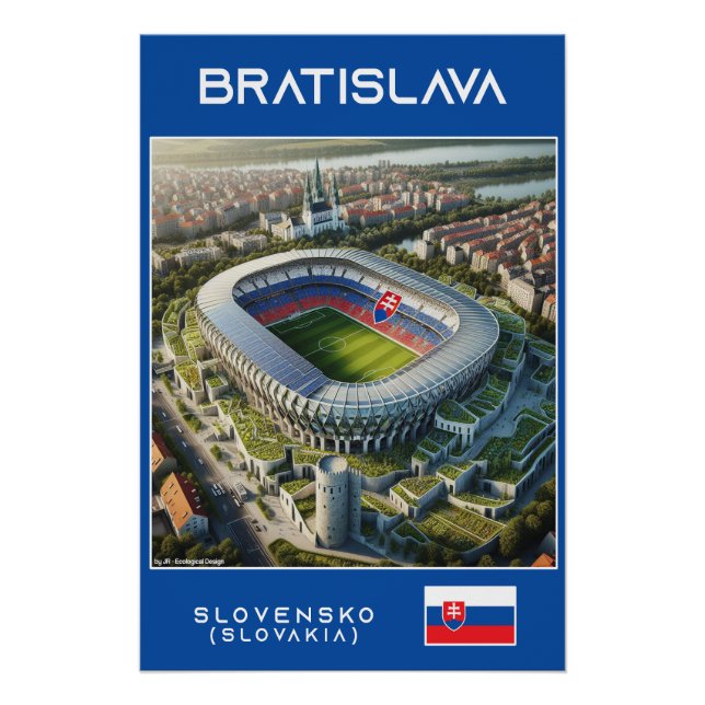 Bratislava - Slovakia - Ecological Design Poster (Vorderseite)
