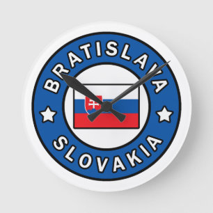 Bratislava Slovakia Runde Wanduhr