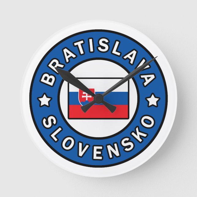 Bratislava Slovensko Runde Wanduhr (Vorderseite)