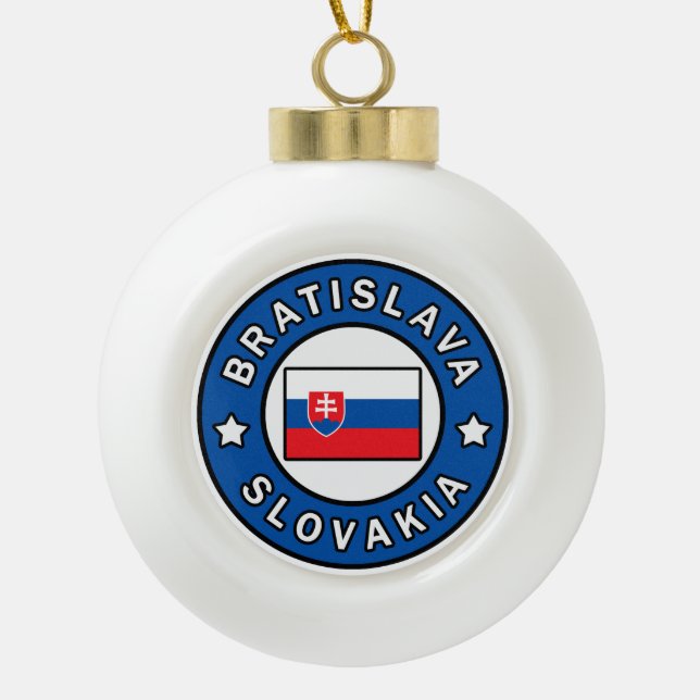 Bratislava Slowakei Keramik Kugel-Ornament (Vorderseite)