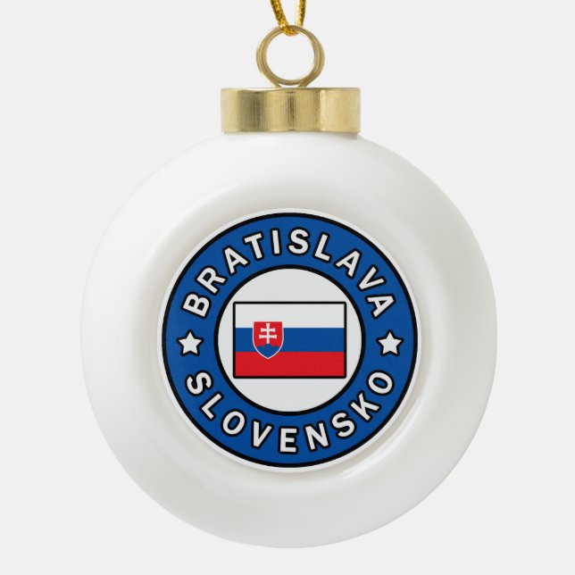 Bratislava Slowakei Keramik Kugel-Ornament (Vorderseite)