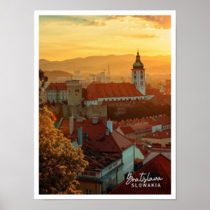 Bratislava Slowakei Kunst Reise berühmter Ort Poster