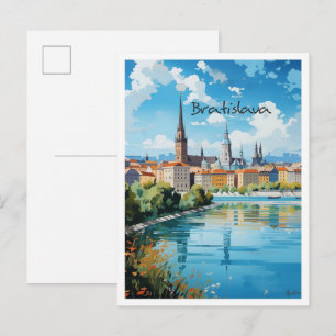 Bratislava Slowakei Kunst Reise Postkarte