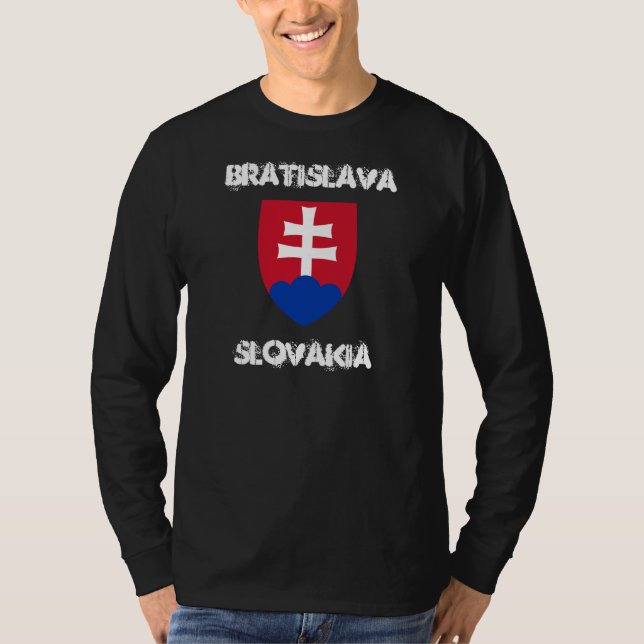 Bratislava, Slowakei mit Wappen T-Shirt (Vorderseite)