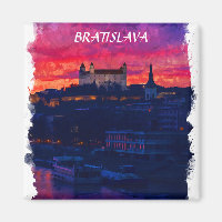 Bratislava Slowakei Night City View