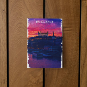 Bratislava Slowakei Night City View Postkarte