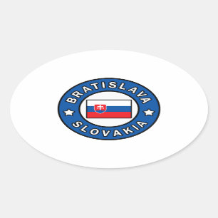 Bratislava Slowakei Ovaler Aufkleber