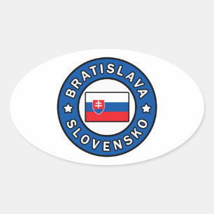 Bratislava Slowakei Ovaler Aufkleber