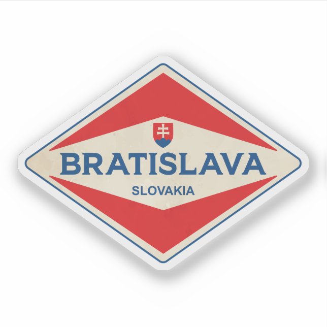 Bratislava Slowakei Vintag Aufkleber (Vorderseite)
