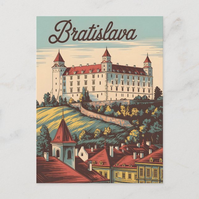 Bratislava Vintage Postkarte (Vorderseite)