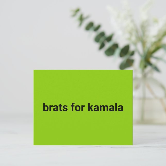 Bratkarton für Kamala Postkarte (Stehend Vorderseite)