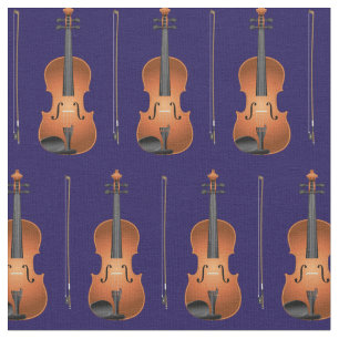 Bratschen-Musik-Musiker-Zimmerdekoration Blau Stoff