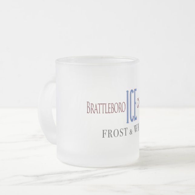 Brattleboro Ice Company Mattierte Tasse (Vorderseite Links)