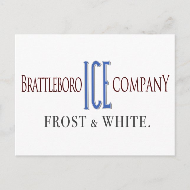 Brattleboro Ice Company Postkarte (Vorderseite)