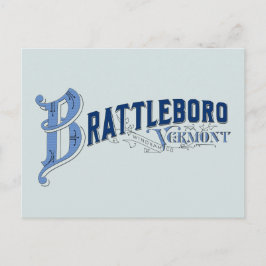 Brattleboro, Logo-Position 1896 Vermonts, Windham Postkarte