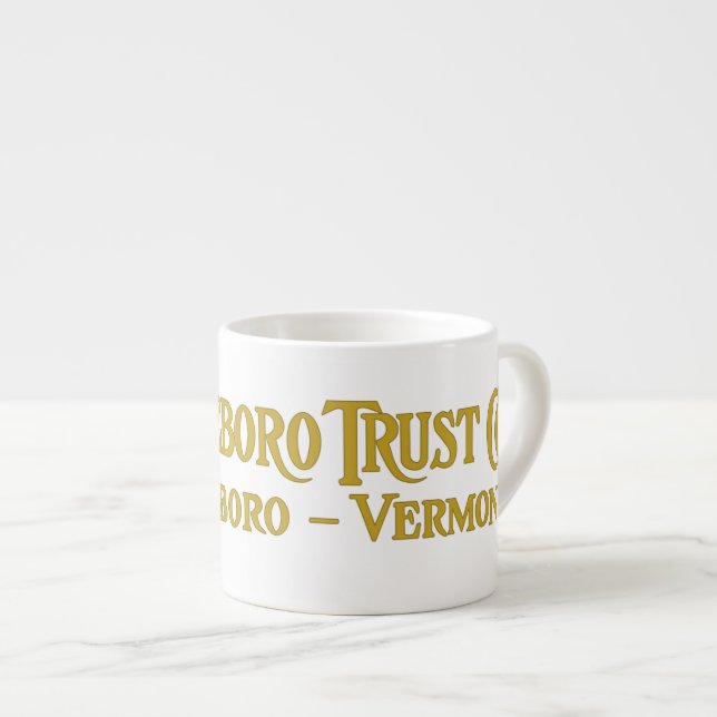 Brattleboro Trust Co., 1918 Logo-Tasse Espressotasse (Vorderseite Rechts)