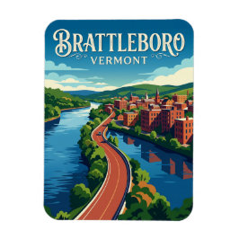 Brattleboro USA Magnet