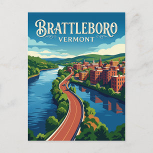 Brattleboro USA Postkarte