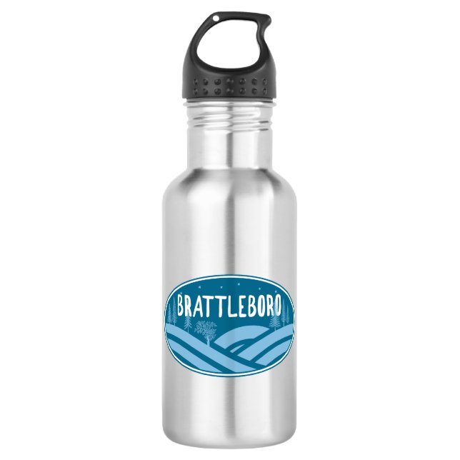 Brattleboro Vermont Außenbereich Edelstahlflasche (Vorderseite)