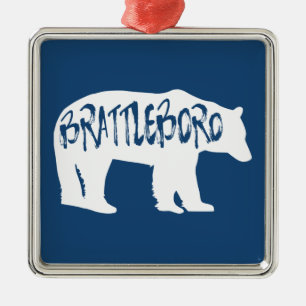 Brattleboro Vermont Bear Ornament Aus Metall