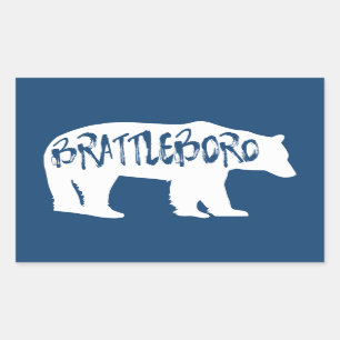Brattleboro Vermont Bear Rechteckiger Aufkleber