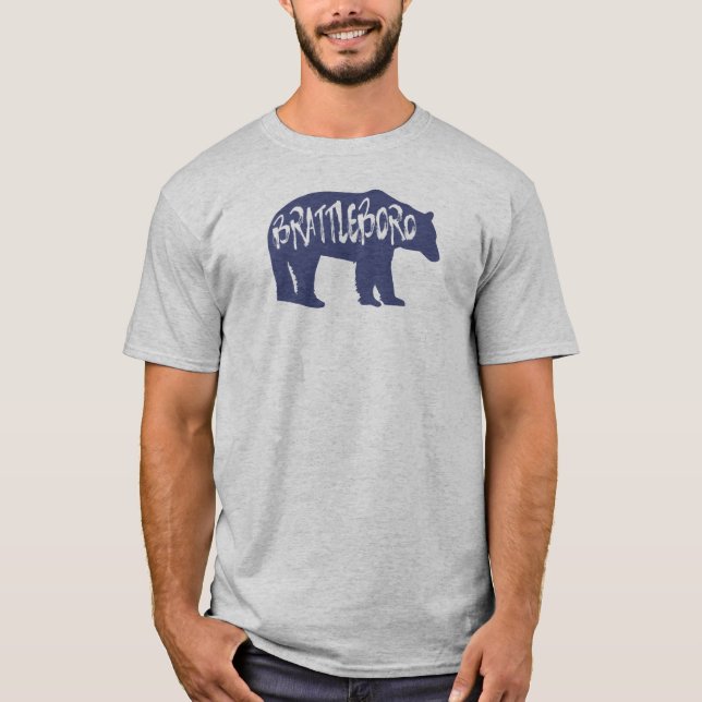 Brattleboro Vermont Bear T-Shirt (Vorderseite)