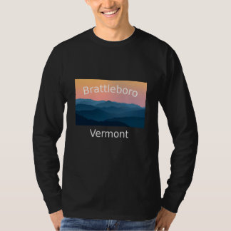 Brattleboro Vermont Berg Sonnenuntergang Heimatort T-Shirt