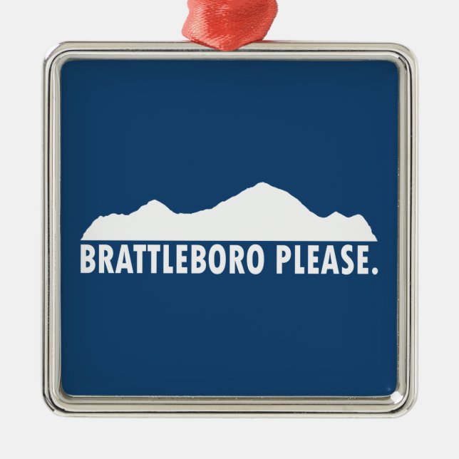 Brattleboro Vermont Bitte Ornament Aus Metall (Vorne)