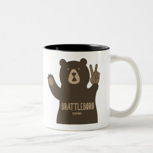 Brattleboro Vermont Friedensbär Zweifarbige Tasse
