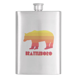 Brattleboro Vermont Rainbow Bear Flachmann