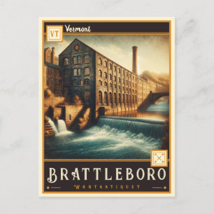 Brattleboro, Vermont   Vintage Postkarte