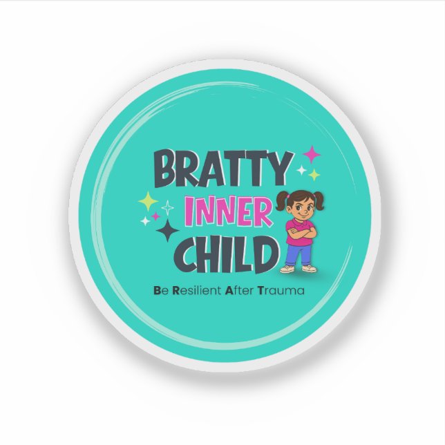 Bratty Inner Child Logo  Aufkleber (Vorderseite)