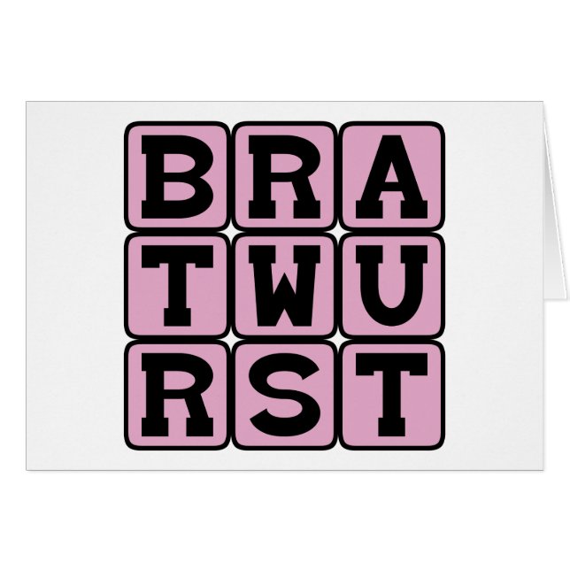 Bratwurst, deutsche Wurst (Vorderseite (Horizontal))