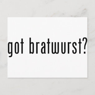 Bratwurst got? postkarte